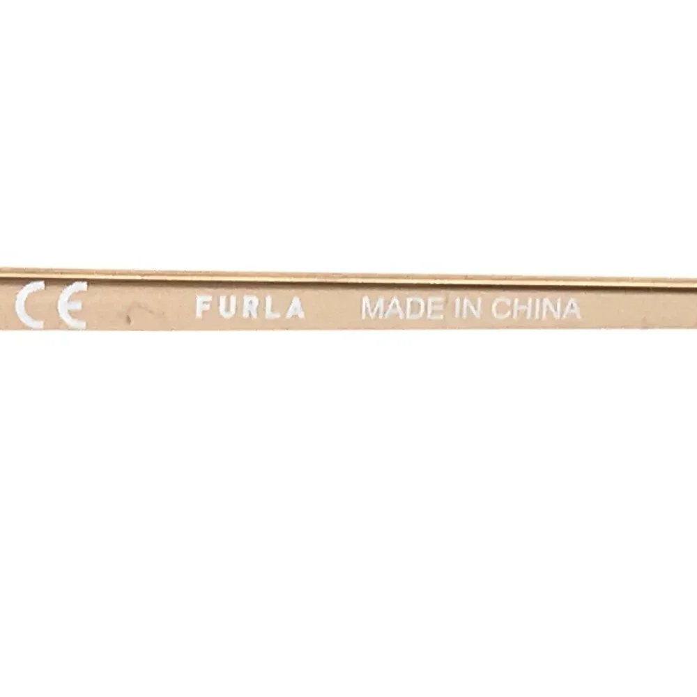 Furla Eyeglasses Frames VFU588 COL.02AM Pink Gold Butterfly Wire Rim 53-16-135